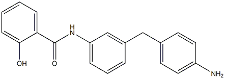 N-[3-(4-アミノベンジル)フェニル]-2-ヒドロキシベンズアミド 化学構造式