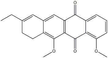 4,6-Dimethoxy-9-ethyl-7,8-dihydronaphthacene-5,12-dione,,结构式