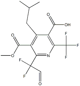 6-(Trifluoromethyl)-2-(1,1-difluoro-2-oxoethyl)-4-isobutylpyridine-3,5-di(carboxylic acid methyl) ester,,结构式