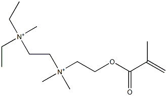 N,N-Diethyl-N,N',N'-trimethyl-N'-[2-[(2-methyl-1-oxo-2-propenyl)oxy]ethyl]-1,2-ethanediaminium 结构式