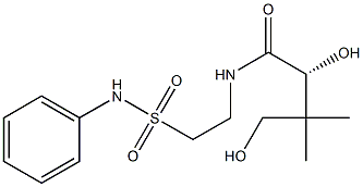 [R,(+)]-2,4-Dihydroxy-3,3-dimethyl-N-[2-(phenylsulfamoyl)ethyl]butyramide 结构式