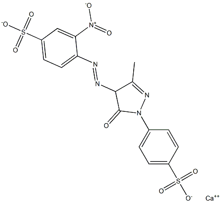 4-[4-[(2-Nitro-4-sulfophenyl)azo]-3-methyl-5-oxo-2-pyrazolin-1-yl]benzenesulfonic acid calcium salt Structure