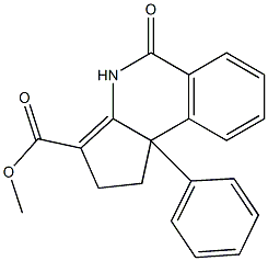 1,4,5,9b-Tetrahydro-9b-(phenyl)-5-oxo-2H-cyclopent[c]isoquinoline-3-carboxylic acid methyl ester 结构式