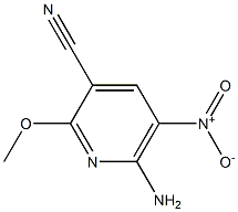 6-アミノ-2-メトキシ-5-ニトロピリジン-3-カルボニトリル 化学構造式