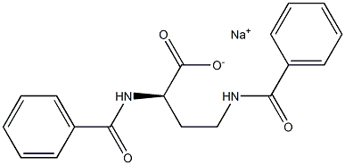 [R,(+)]-2,4-Bis(benzoylamino)butyric acid sodium salt 结构式