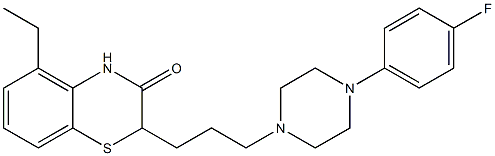 2-[3-[4-(4-Fluorophenyl)piperazin-1-yl]propyl]-5-ethyl-2H-1,4-benzothiazin-3(4H)-one,,结构式
