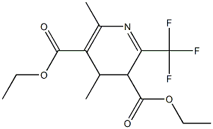 3,4-Dihydro-6-methyl-4-methyl-2-trifluoromethylpyridine-3,5-dicarboxylic acid diethyl ester,,结构式