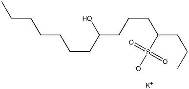 8-Hydroxypentadecane-4-sulfonic acid potassium salt Structure