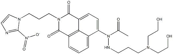 6-[[3-[Bis(2-hydroxyethyl)amino]propylamino]acetylamino]-2-[3-(2-nitro-1H-imidazole-1-yl)propyl]-1H-benzo[de]isoquinoline-1,3(2H)-dione Structure