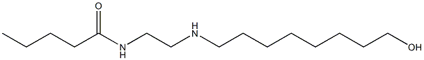 N-[2-[(8-ヒドロキシオクチル)アミノ]エチル]バレルアミド 化学構造式