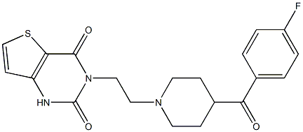 3-[2-[4-(4-Fluorobenzoyl)piperidino]ethyl]thieno[3,2-d]pyrimidine-2,4(1H,3H)-dione,,结构式