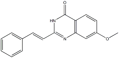 2-[(E)-2-Phenylethenyl]-7-methoxyquinazolin-4(3H)-one Structure