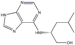 [R,(+)]-4-Methyl-2-[(9H-purine-6-yl)amino]-1-pentanol Structure