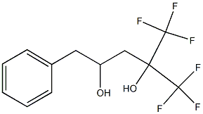 1,1,1-Trifluoro-2-(trifluoromethyl)-5-phenyl-2,4-pentanediol Struktur