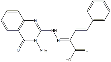 2-[2-[(3-Amino-3,4-dihydro-4-oxoquinazolin)-2-yl]hydrazono]-4-phenyl-3-butenoic acid 结构式