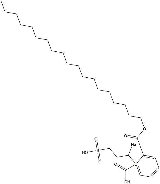 Phthalic acid 1-nonadecyl 2-(1-sodiosulfopropyl) ester Struktur
