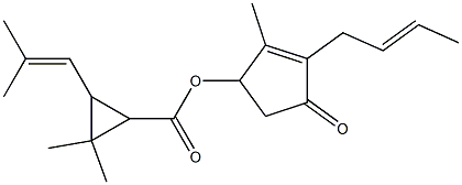 2,2-Dimethyl-3-(2-methyl-1-propenyl)cyclopropane-1-carboxylic acid 3-(2-butenyl)-2-methyl-4-oxo-2-cyclopenten-1-yl ester