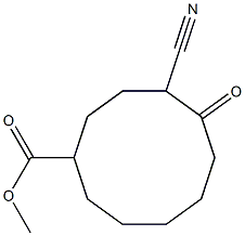 4-Cyano-5-oxocyclodecanecarboxylic acid methyl ester 结构式