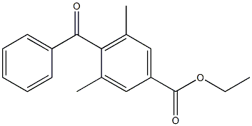 4-Benzoyl-3,5-dimethylbenzoic acid ethyl ester Structure