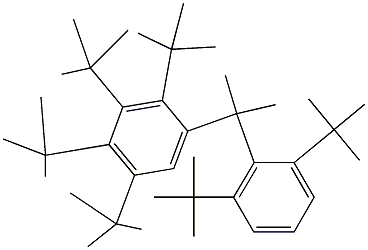 2-(2,3,4,5-テトラ-tert-ブチルフェニル)-2-(2,6-ジ-tert-ブチルフェニル)プロパン 化学構造式