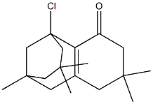 1,2,5,6,7,8,9,10-Octahydro-2,2,7,7,9-pentamethyl-5-chloro-5,9-methanobenzocycloocten-4(3H)-one Struktur