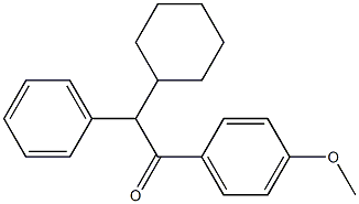 2-Cyclohexyl-1-(4-methoxyphenyl)-2-phenylethanone,,结构式