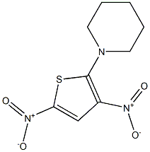 3,5-Dinitro-2-piperidinothiophene Structure