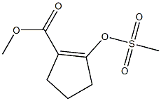 2-(Mesyloxy)-1-cyclopentene-1-carboxylic acid methyl ester 结构式