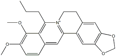 8-Propyl-5,6-dihydro-9,10-dimethoxybenzo[g]-1,3-benzodioxolo[5,6-a]quinolizinium Structure