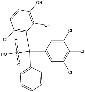 (6-Chloro-2,3-dihydroxyphenyl)(3,4,5-trichlorophenyl)phenylmethanesulfonic acid Structure