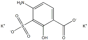 4-Amino-3-sulfosalicylic acid dipotassium salt Struktur