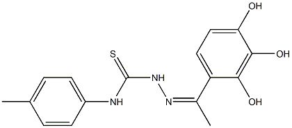 2',3',4'-トリヒドロキシアセトフェノン4-(p-トリル)チオセミカルバゾン 化学構造式