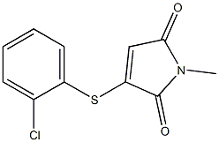 2-(2-Chlorophenylthio)-N-methylmaleimide Struktur