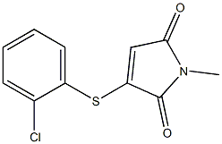 2-(2-Chlorophenylthio)-N-methylmaleimide,,结构式