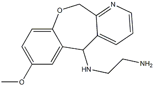 5,11-ジヒドロ-5-(2-アミノエチルアミノ)-7-メトキシ[1]ベンゾオキセピノ[3,4-b]ピリジン 化学構造式