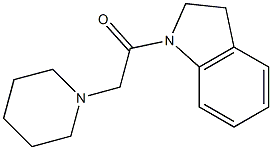 1-(Piperidinoacetyl)-2,3-dihydro-1H-indole,,结构式