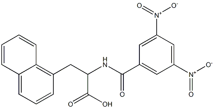 2-[(3,5-Dinitrobenzoyl)amino]-3-(1-naphthalenyl)propanoic acid,,结构式