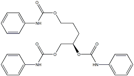 トリ(フェニルカルバミド酸)[R,(+)]-1,2,5-ペンタントリイル 化学構造式