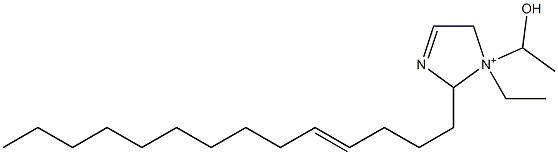 1-Ethyl-1-(1-hydroxyethyl)-2-(4-tetradecenyl)-3-imidazoline-1-ium Struktur