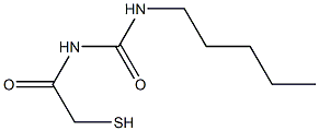 N-(Pentylcarbamoyl)-2-mercaptoacetamide 结构式