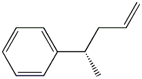 [S,(+)]-4-フェニル-1-ペンテン 化学構造式