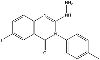 2-Hydrazino-3-(4-methylphenyl)-6-iodoquinazolin-4(3H)-one Struktur