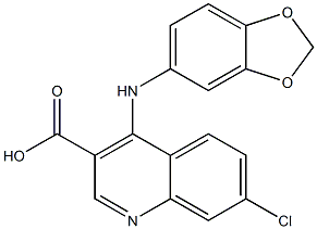 4-[[3,4-(Methylenedioxy)phenyl]amino]-7-chloroquinoline-3-carboxylic acid Struktur