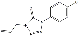 1-(4-Chlorophenyl)-4-(2-propenyl)-1H-tetrazol-5(4H)-one,,结构式