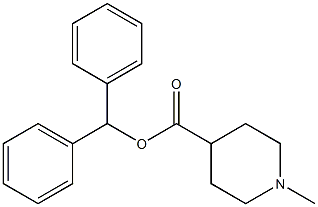 1-メチル-4-ピペリジンカルボン酸ジフェニルメチル 化学構造式