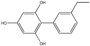 2-(3-Ethylphenyl)benzene-1,3,5-triol Structure