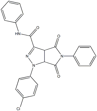 1,3a,4,5,6,6a-Hexahydro-4,6-dioxo-N-phenyl-5-(phenyl)-1-(4-chlorophenyl)pyrrolo[3,4-c]pyrazole-3-carboxamide Struktur