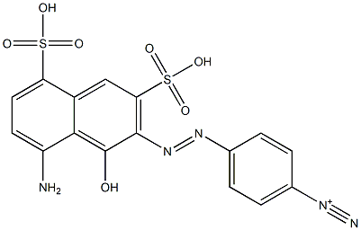 p-(8-Amino-1-hydroxy-3,5-disulfo-2-naphtylazo)benzenediazonium Structure