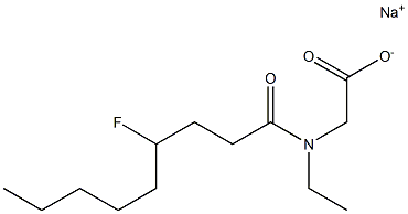 N-Ethyl-N-(4-fluorononanoyl)glycine sodium salt,,结构式