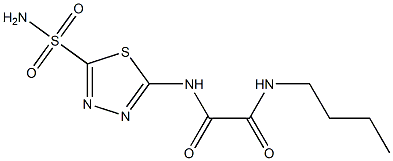 N-Butyl-N'-(5-sulfamoyl-1,3,4-thiadiazol-2-yl)oxamide Structure